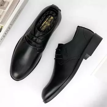 FashionSocial Обувь для мужчин Офисный костюм Черные туфли Мужская обувь Дешевая распродажа Низкая цена Высокое качество Мода Джентльмен Официальный 38