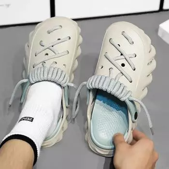 FashionSoft Male Slipper Walk Around Home Sabot Slides Indoor Pvc Men s Shoe House Low Price Fun Mascullino With Stylish Hot Casual 36-37