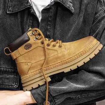 FashionWarm Plush Fur Winter Boots All-match Mens Walking Shoes 2024 Hot Sale Snow Male Hiking Boots Versatile Motorcycle Ankle Boots 39