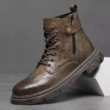 FashionWinter Новые мужские ботинки Chelsea, замшевые ботильоны, кожаные ботинки в британском стиле, мужские модные туфли на шнуровке, новые высокие кроссовки 38