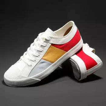 FashionWithout Leather Flat Men s Casual Shoes Lightweight Male Shoe Korean Style Offer Fashion 2024 Sneakers Footwear Non-leather 37