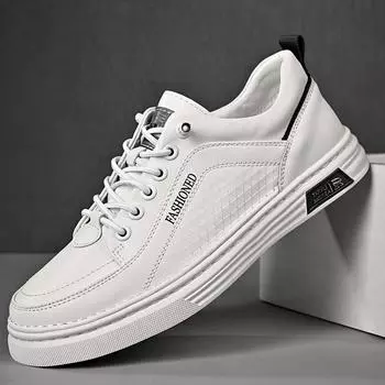 FashionYouth Teenage Vulcanize Shoes Fashion Lace Up Men s Casual Shoes Breathable Male Skateboard Footwear Outdoor Versatile Sneakers 38 чёрный