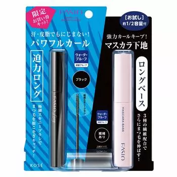 FASIO Powerful Curl Mascara EX Kit без запаха BK001 Черный набор 1 комплект (Длинная)