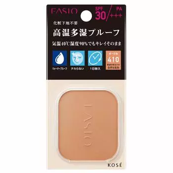 FASIO Powerful Stay UV Foundation Refill 410 Ocher Normal Brightness Natural Skin Color Refill 10g