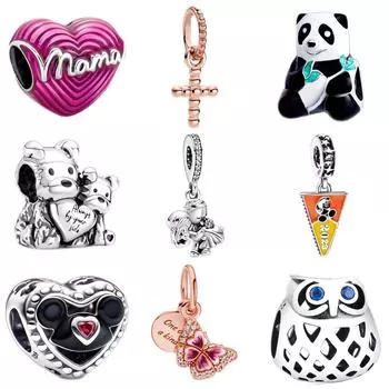Fasion День матери любовь пара кулон ювелирные изделия из бисера подарок Diy свободные бусины