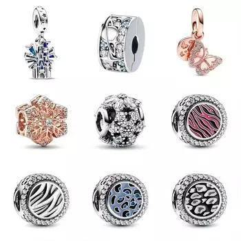 Fasion Снежинка Бабочка Подвеска из бисера Подарок Diy Loose Beads