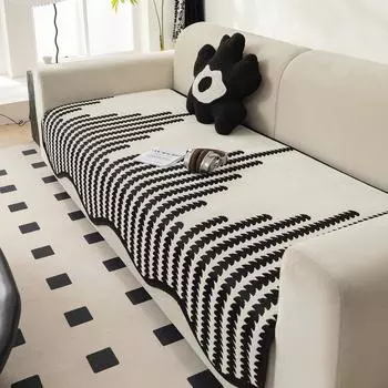 Фасонная диванная подушка из синели, всесезонная универсальная нескользящая диванная подушка в скандинавском стиле. 90*70