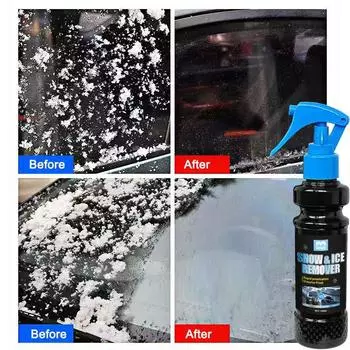 Fast-Acting Car Ice and Snow Spray - Winter Window and Door Handle Defrost, Anti-Freeze Formula