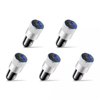 Быстрое автомобильное зарядное устройство USB Type C 3.1A 15W PD адаптер для мобильного телефона (Черное серебро)