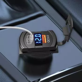 Fast Charging Car Charger USB Charger Car Charger Adapter Fast Charging PD3.0 QC3.0 Ports Car Charger Port DC 12-24V USB