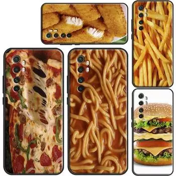 FAST FOOD BREAKFAST SUSHI BURGER PIZZA Case For Xiaomi Mi 11 Lite Ultra Mi 10T 11T Pro Cover For POCO F3 M3 M4 X3 GT X4 X3 Pro Mi 9T (9T Pro)