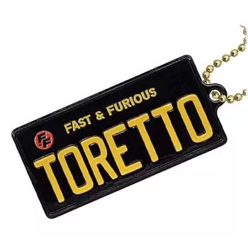 Fast Furious Diecast Item Collection License Plate & [2. (TORETTO)] (Single Item)