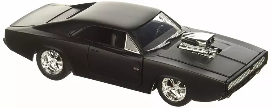 FAST FURIOUS ЛИТОЙ МИКРОАВТОМОБИЛЬ 1970 DODGE CHARGER 124 & DOM S R/T (МАТОВЫЙ ЧЕРНЫЙ) [Элемент]