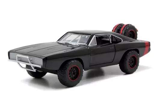 Fast Furious Sky Mission Jada Toys Scale Diecast Car 1970 Dodge Charger и 1/24 (Внедорожная версия.) чёрный
