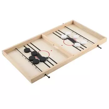 Fast Sling Puck Game Table Desktop Battle 2 in 1 Ice Hockey Game 2 in 1 Ice Hockey Toy