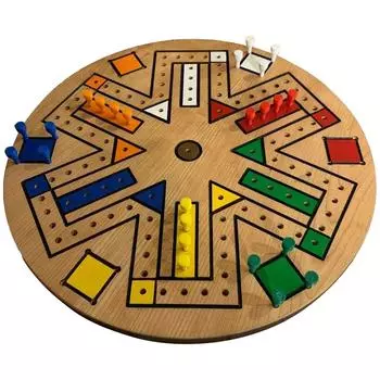 Fast Track Game Wood 35.5cm Диаметр Семейная настольная игра Коричневый