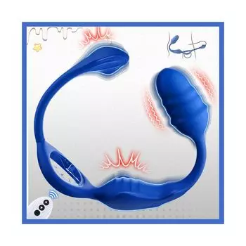 FasyFun Анальная пробка Анальный вибрирующий электрический анальный шарик Предел 9 режимов вибрации Включает кольцо для пениса Одновременная стимуляция и головки 10 м пульт дистанционного управления