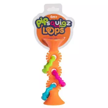 Fat Brain Toys Детская игрушка Pip Squiggs Loops Оранжевая детская развивающая игрушка [Подлинный продукт] FA165-1
