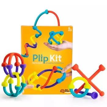 Fat Brain Toys Plip Kit Connectable Toy Fidget Toy Plip Kit 46 предметов Оригинальный продукт FA491-1