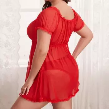 Fat MM эротическое нижнее белье сексуальное кружевное платье перспектива страсть одежда женская эротическая ночная рубашка 1XL