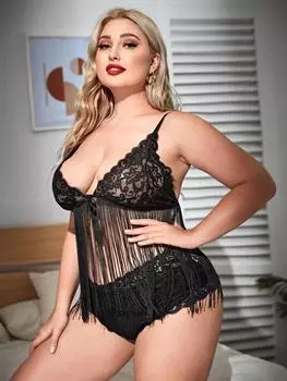 Fat MM большого размера эротическое нижнее белье сексуальное прозрачное вышитое бретельки топ жилет 1XL