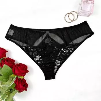 Fat MM большого размера сексуальные соблазнительные полупрозрачные золотые кольца сетчатые прозрачные сексуальные трусики 1XL