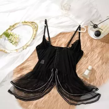 Полный ММ эротический комплект белья из трех предметов халтер, сексуальный прозрачный кружевной эротический комплект 1XL