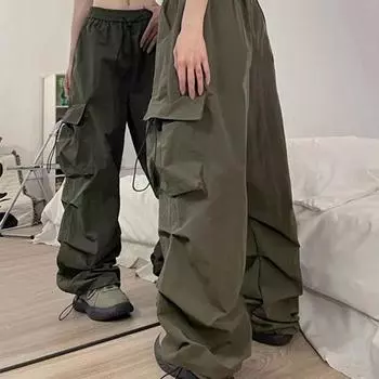 Fat мм, очень большой размер, 300 кг, комбинезон в американском стиле ретро, женский комбинезон для девочек, крутые свободные узкие широкие брюки с высокой талией и высокой талией L темно-серого