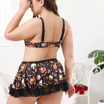 Fat MM сексуальное нижнее белье костюм горничной на Хэллоуин униформа дразнящая соблазнение женщины нижнее белье больших размеров 1XL