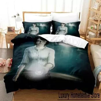 FATAL FRAME Комплект постельного белья Single Twin Full Queen King Size Комплект постельного белья для взрослых и детей, комплект простыней с игровым аниме EU Single 135x200cm