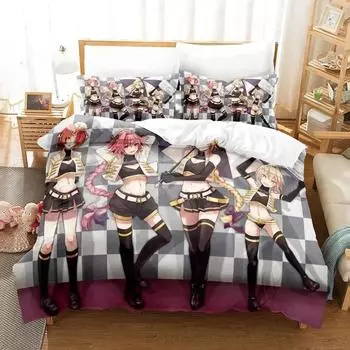 Fate - Astolfo Постельное белье Single Twin Full Queen King Size Комплект постельного белья Aldult Kid Bedroom Duvetcover Sets 3D Anime Bed Sheet Set 135x200cm 2pcs