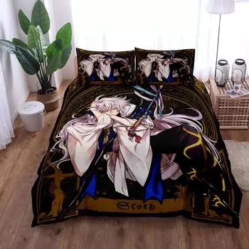 Fate Grand Card Пододеяльник Комплект постельного белья King Queen Double Full Twin Single Size EU single(135x200cm)