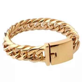 Fate Love 22 см мужской браслет серебряного/золотого цвета браслет из нержавеющей стали мужской хип-хоп вечерние рок-ювелирные изделия 22CM