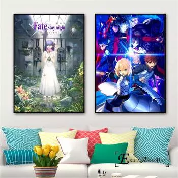 Fate Stay Night аниме девушка печать плакатов картина маслом на холсте настенные художественные фрески фотографии для украшения спальни без рамки 21cm30cm NoFrame