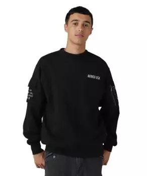 FATIGUE CREWNECK SWEAT 2XL 010 Черный [Avirex] Мужской 783-3932004