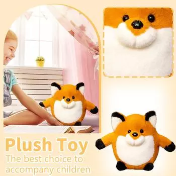 Fats Ball Круглый Плюшевая игрушка Лисы, Игрушка для сна Лисы с большим хвостом, Плюшевая игрушка One Size