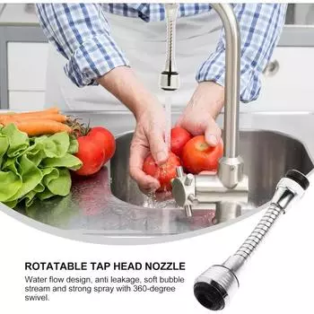 Faucet Splash Guard Rotating Saving Faucet Flexible Multifunctional Faucet Extension Faucet Faucet Aerator for Bathroom Kitchen