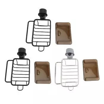 Faucet Sponge Holder Multifunctional Kitchen Sink Caddy Organizer Over Faucet Hanging Faucet Drain R Black