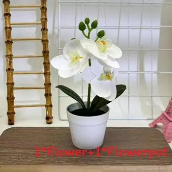 Faux Botanical Phalaenopsis Fake Flower Props For Bridal Events And Decor Party White