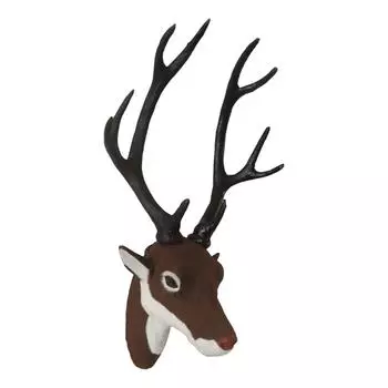 Faux Deer Head Brown Hanging Faux Taxidermy Handcrafted for Woodland Theme