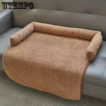 Faux Sheepskin Dog Bed Cushion, Rectangular Polyester Sofa Pad, Pet Furniture Protector for Small Dogs, Fits Super Small to Small Breeds 29.53X29.53 inches белый