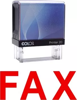 FAX Самоклеящаяся резиновая печать на заказ Colop Office Stationery P20 Mini Stamper 14 mm x 38 mm красный