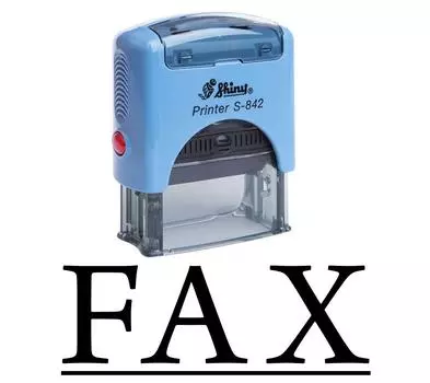 FAX Self Inking Rubber Stamp Office Стационарный пользовательский блестящий штамп Impression Area 14 mm x 38 mm чёрный