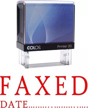 FAXED Дата Самостоятельная краска резиновый штамп индивидуальный Colop офисный канцелярский P20 мини-штамп 14 mm x 38 mm красный