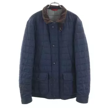 Fay Square Quilted jacket M Navy Men s Used