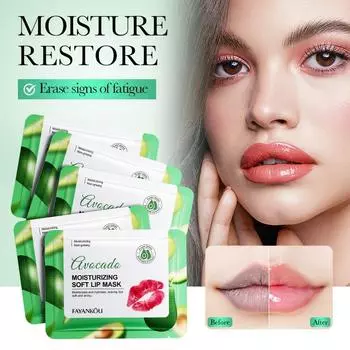 FAYANKOU Avocado Питательный увлажняющий патч для губ против сухости и трещин