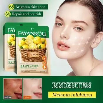 FAYANKOU Lemon Отбеливающая и осветляющая маска для лица Увлажняющая и увлажняющая и осветляющая маска для лица 25ml