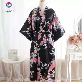 Faye женское сексуальное кимоно с принтом халат банный халат нижнее белье ночная рубашка