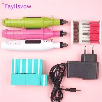 Faylisvow Профессиональная электрическая дрель для маникюра и педикюра, набор машинок для маникюра и педикюра белый