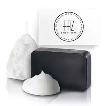 FAZ Medicated Bright Soap, мыло для профилактики акне, пенящееся средство для умывания лица, пилинг, очищение пор, для грубой кожи, от прыщей на спине, без добавок, в комплекте с пенообразующим средством